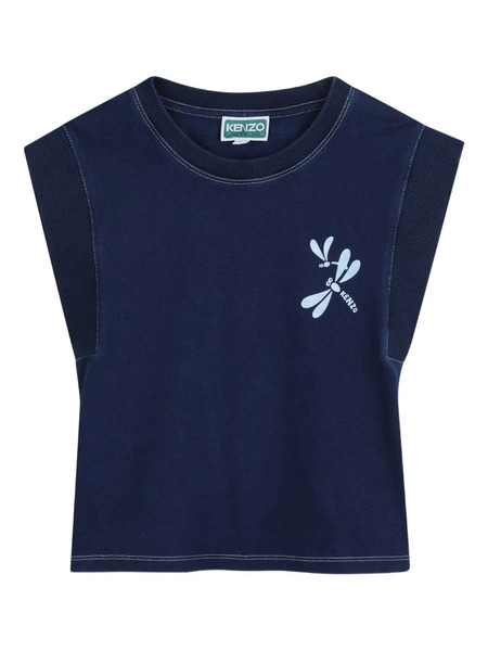  Kenzo Kids Dragonfly Graphic Top - Blue 