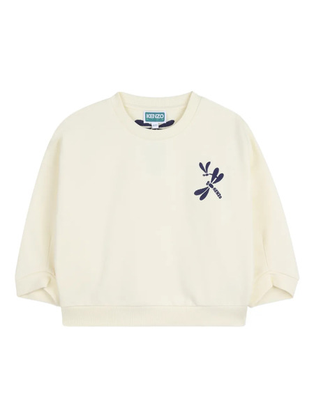  Kenzo Kids Dragonfly Logo Sweatshirt - Neutrals 