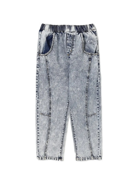  Kenzo Kids Elasticated Waistband Denim Jeans - Blue 