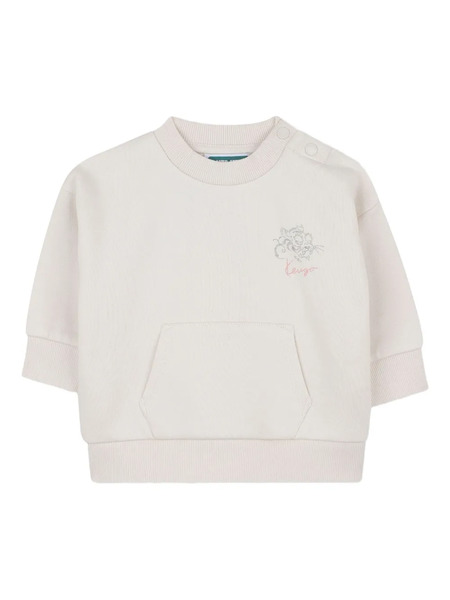  Kenzo Kids Embellished Long-sleeve Sweatshirt - White 