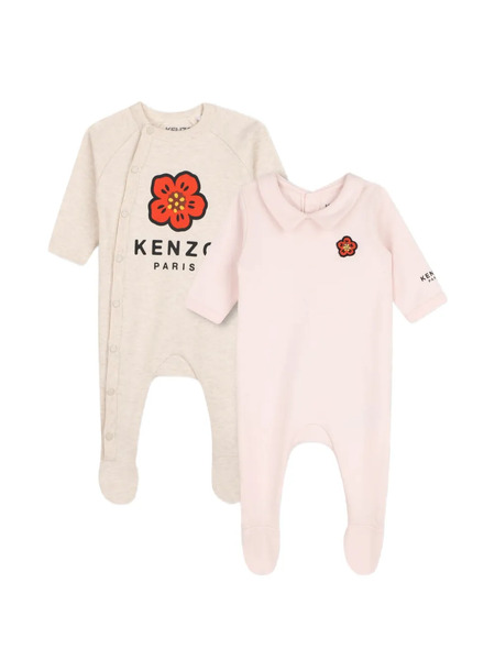  Kenzo Kids Floral-appliqué Pyjamas (set Of Two) - Pink 