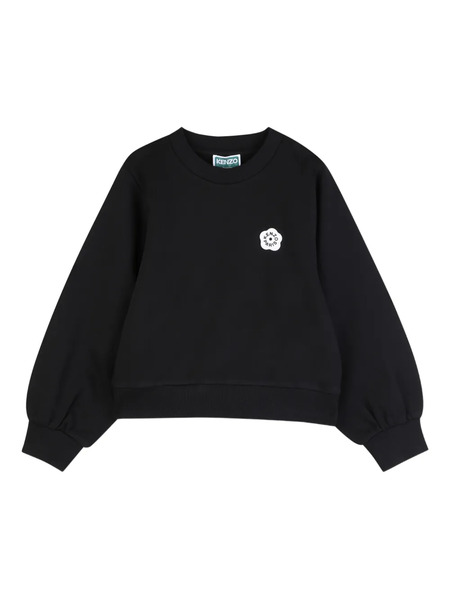  Kenzo Kids Floral-appliqué Sweatshirt - Black 