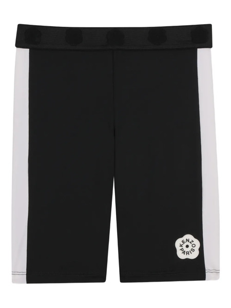  Kenzo Kids Floral-logo Shorts - Black 