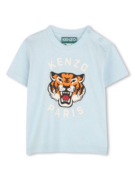  Kenzo Kids Graphic Print T-shirt - Blue 