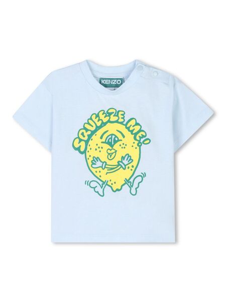  Kenzo Kids Graphic Print T-shirt - Blue 
