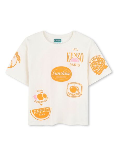  Kenzo Kids Graphic Print T-shirt - White 