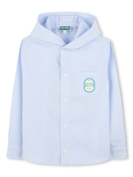  Kenzo Kids Hooded Shirt - Blue 