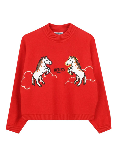  Kenzo Kids Horse Graphic Top - Red 