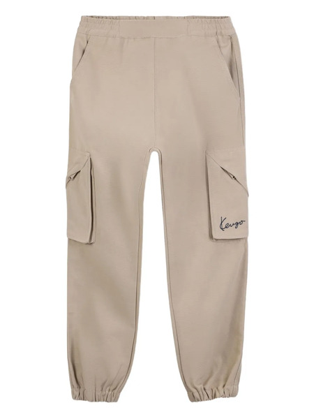  Kenzo Kids Logo Cargo Trousers - Neutrals 