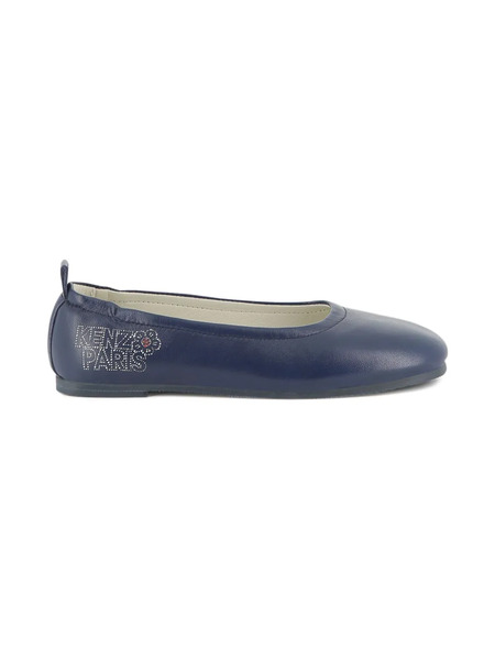  Kenzo Kids Logo-embellished Ballet Flats - Blue 