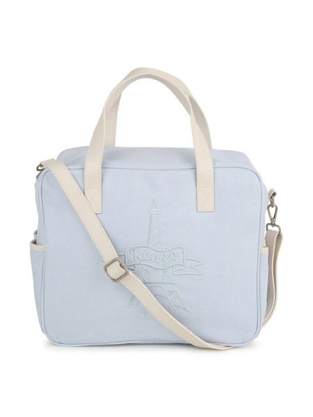  Kenzo Kids Logo-embroidered Canvas Changing Bag - Blue 