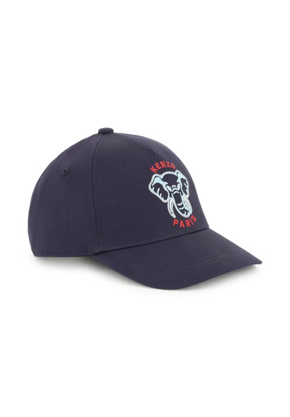  Kenzo Kids Logo-embroidered Cotton Cap - Blue 