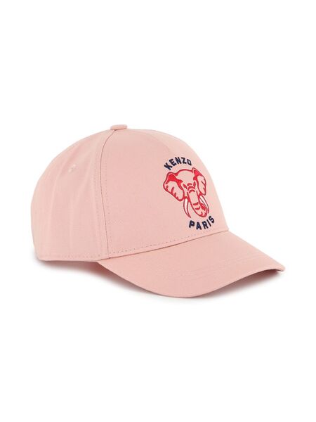  Kenzo Kids Logo-embroidered Cotton Cap - Pink 
