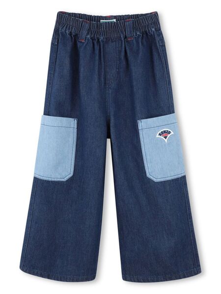  Kenzo Kids Logo-embroidered Jeans - Blue 
