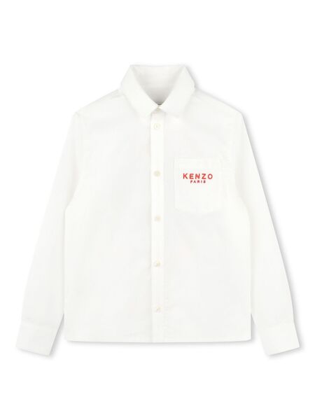  Kenzo Kids Logo-embroidered Shirt - White 