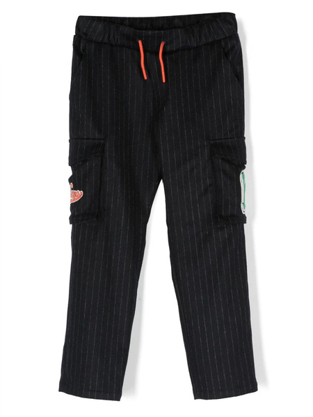  Kenzo Kids Logo-patch Striped Trousers - Blue 