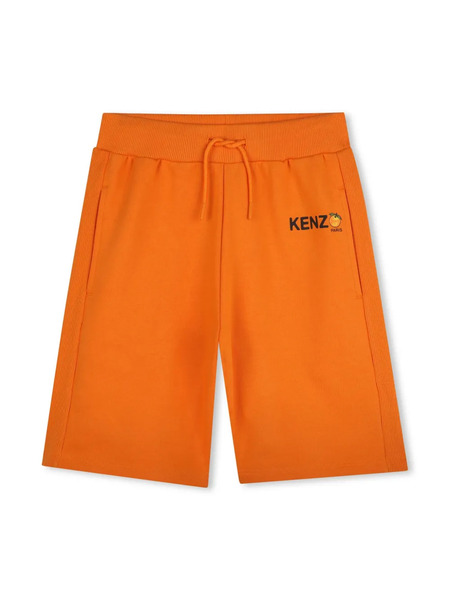  Kenzo Kids Logo-print Bermuda Shorts - Orange 