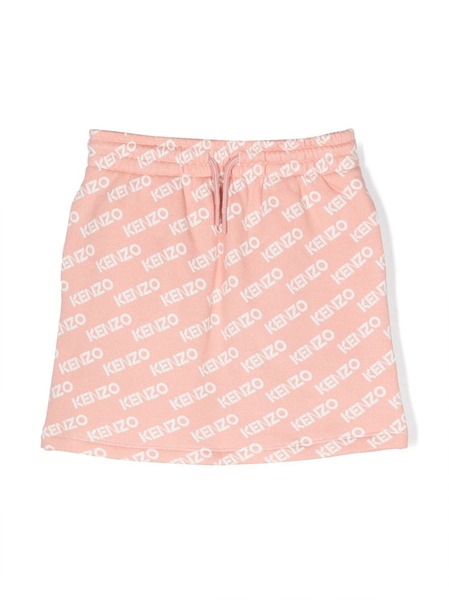  Kenzo Kids Logo-print Cotton Skirt - Pink 