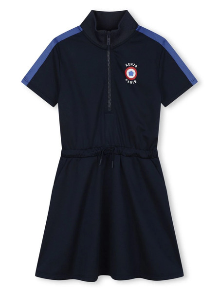  Kenzo Kids Logo-print Drawstring Dress - Blue 