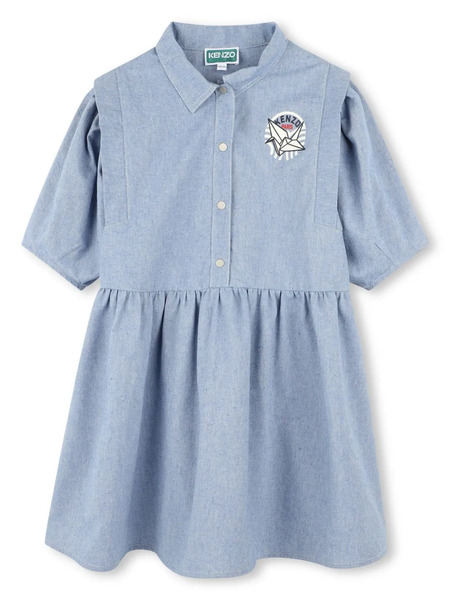  Kenzo Kids Logo-print Dress - Blue 