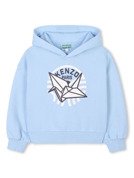  Kenzo Kids Logo-print Hoodie - Blue 