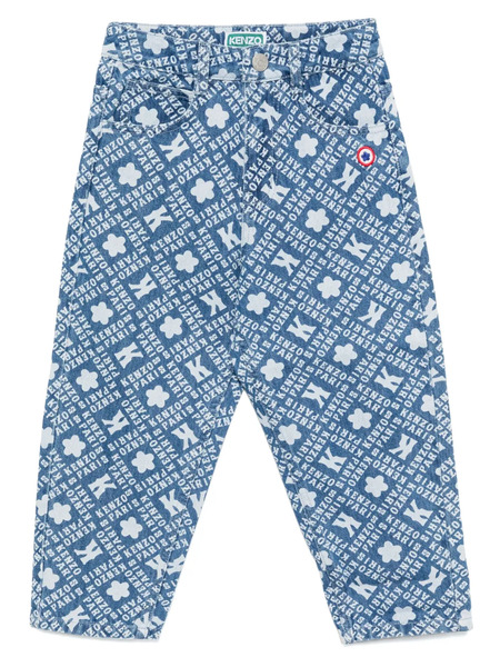  Kenzo Kids Logo-print Jeans - Blue 