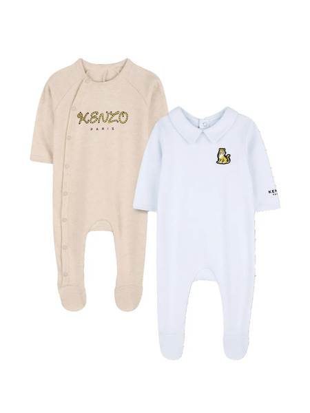  Kenzo Kids Logo-print Pyjamas (set Of Two) - Neutrals 