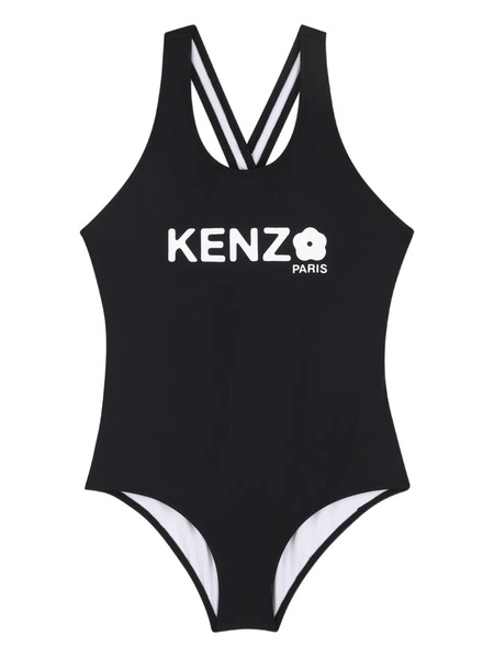  Kenzo Kids Logo-print Swimsuit - Black 