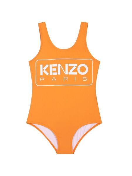  Kenzo Kids Logo-print Swimsuit - Orange 