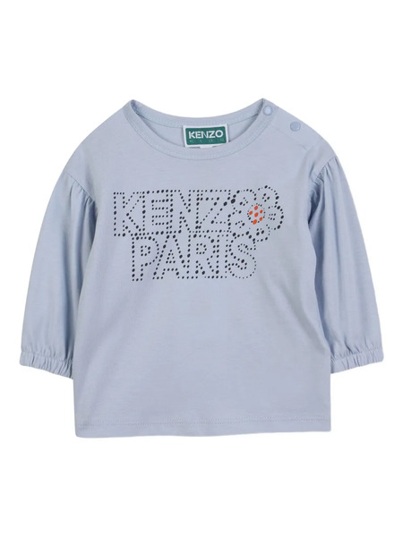  Kenzo Kids Logo-print T-shirt - Blue 