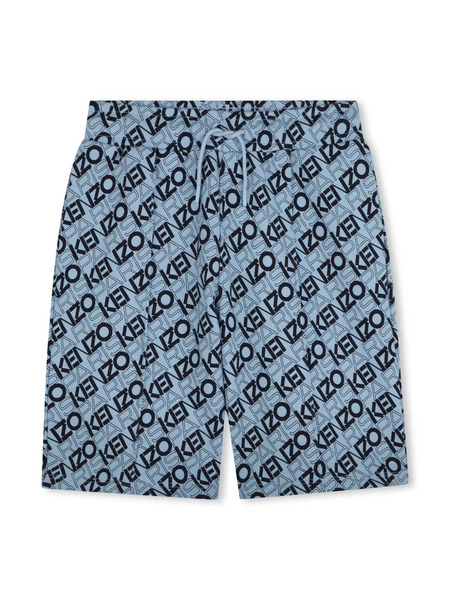  Kenzo Kids Logo-print Track Shorts - Blue 