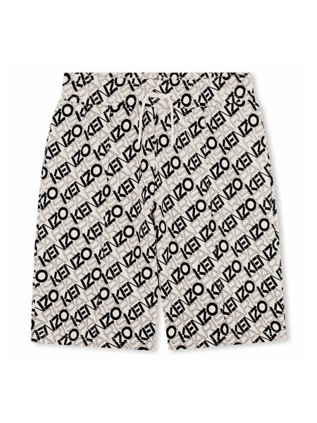  Kenzo Kids Logo-print Track Shorts - Neutrals 