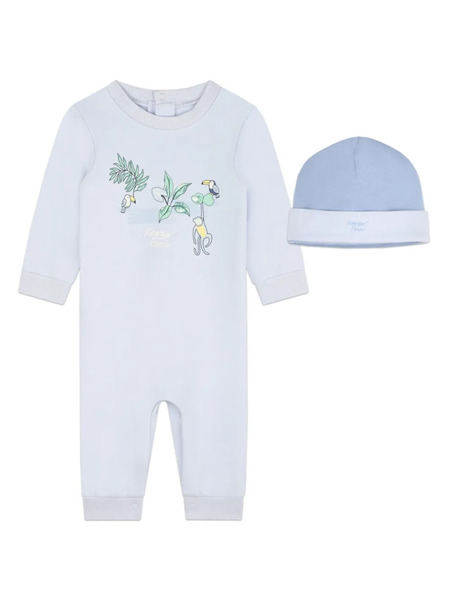  Kenzo Kids Organic Cotton Jumpsuit Set - Blue 