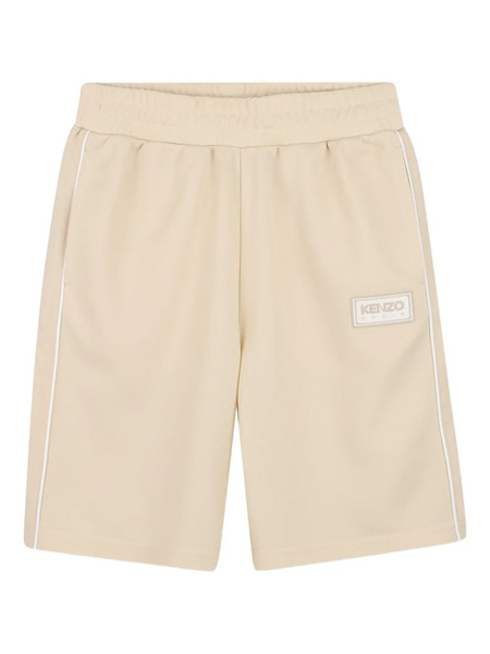  Kenzo Kids Panelled Logo Casual Shorts - Neutrals 