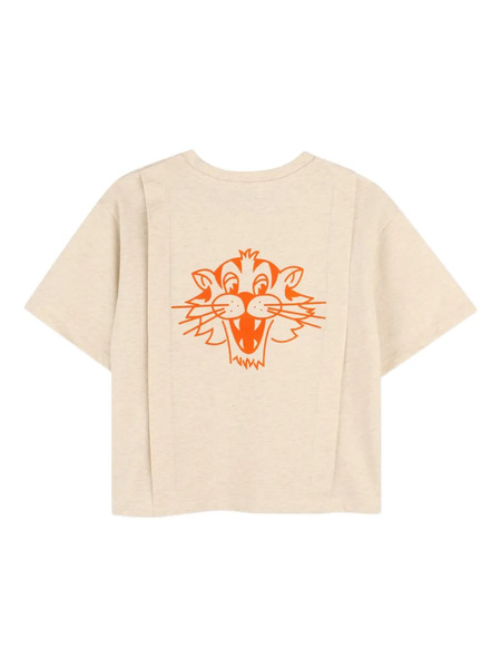  Kenzo Kids Pleated Graphic T-shirt - Neutrals 