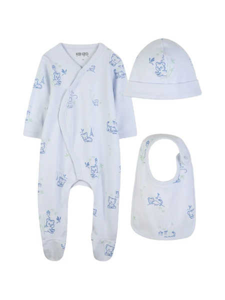  Kenzo Kids Printed Babygrow Set - Blue 