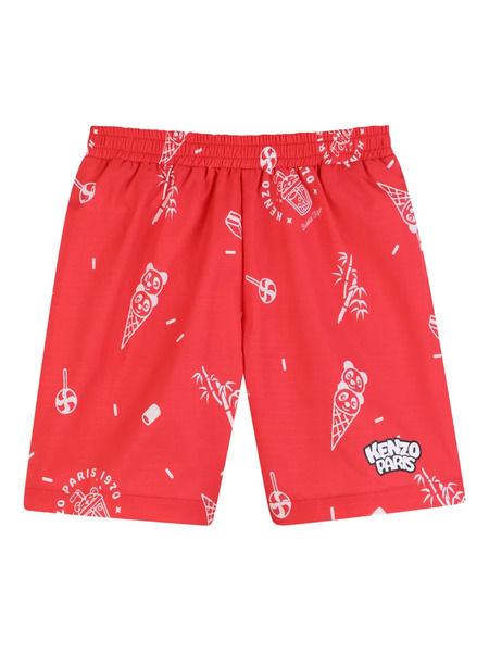  Kenzo Kids Printed Swim Shorts - Red 