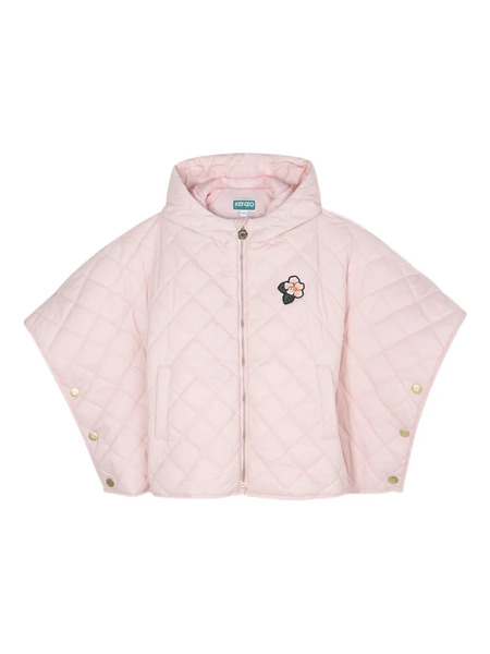  Kenzo Kids Quilted Cape Jacket - Pink 