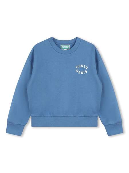  Kenzo Kids Rear Logo Print Sweatshirt - Blue 