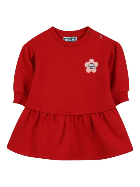  Kenzo Kids Ruffled Dress - Red 