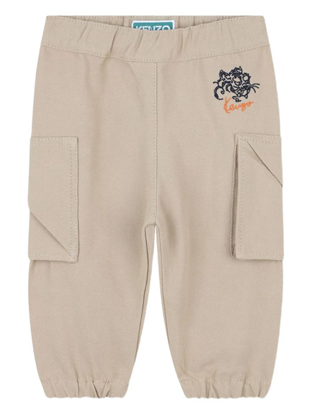  Kenzo Kids Tapered Cargo Trousers - Neutrals 