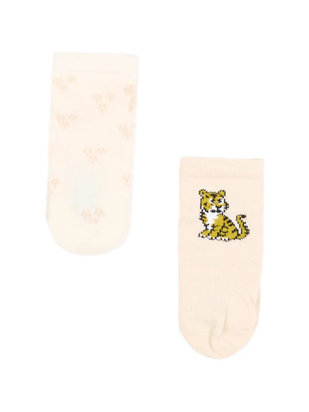  Kenzo Kids Tiger-motif Socks - Neutrals 