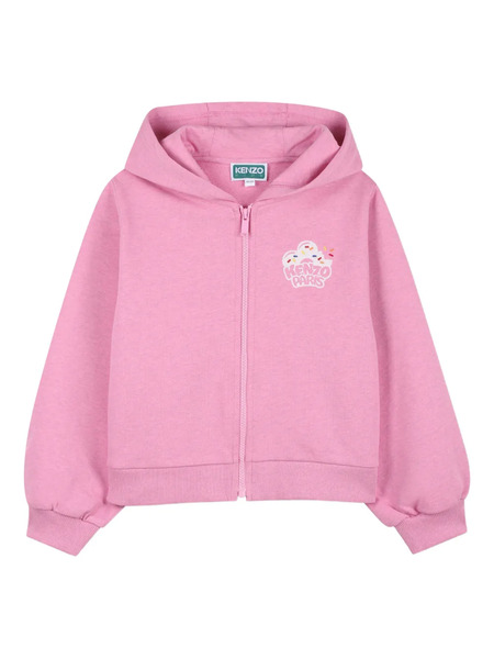  Kenzo Kids Zip-up Hoodie - Pink 