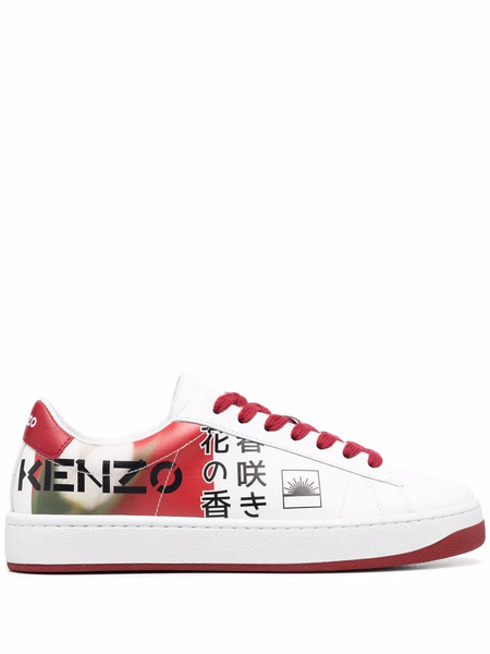  Kenzo Kourt Logo-print Sneakers - White 