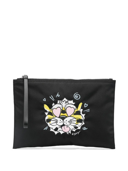  Kenzo Large Tiger Clutch Bag - Black 