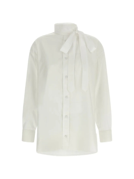  Kenzo Lavallière Collar Embroidered Shirt - White 