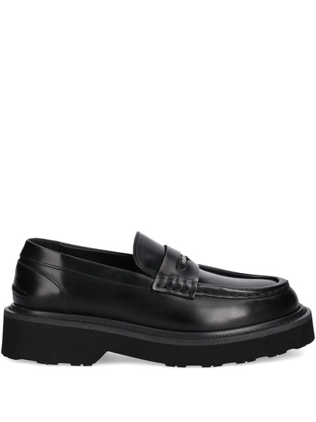  Kenzo Leather Penny Loafers - Black 