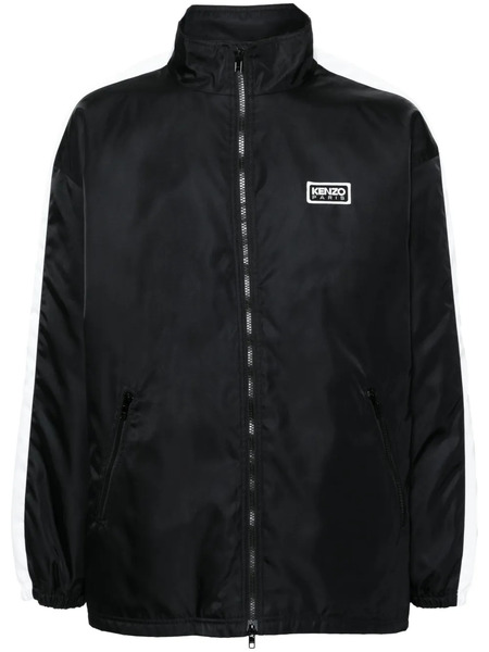  Kenzo Logo-appliqué Striped Jacket - Black 