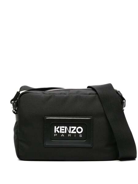  Kenzo Logo-embossed Messenger Bag - Black 