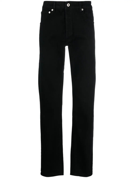  Kenzo Logo-patch Straight-leg Jeans - Black 